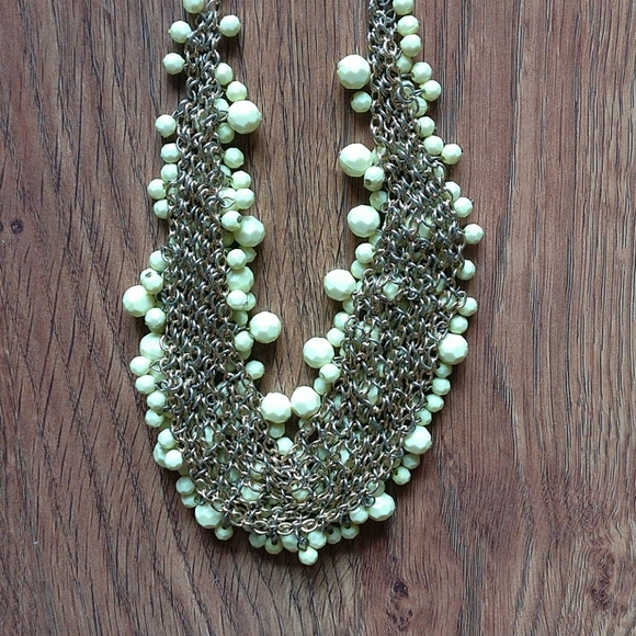 Yellow Beaded Statement Necklace - Picture 3 of 4